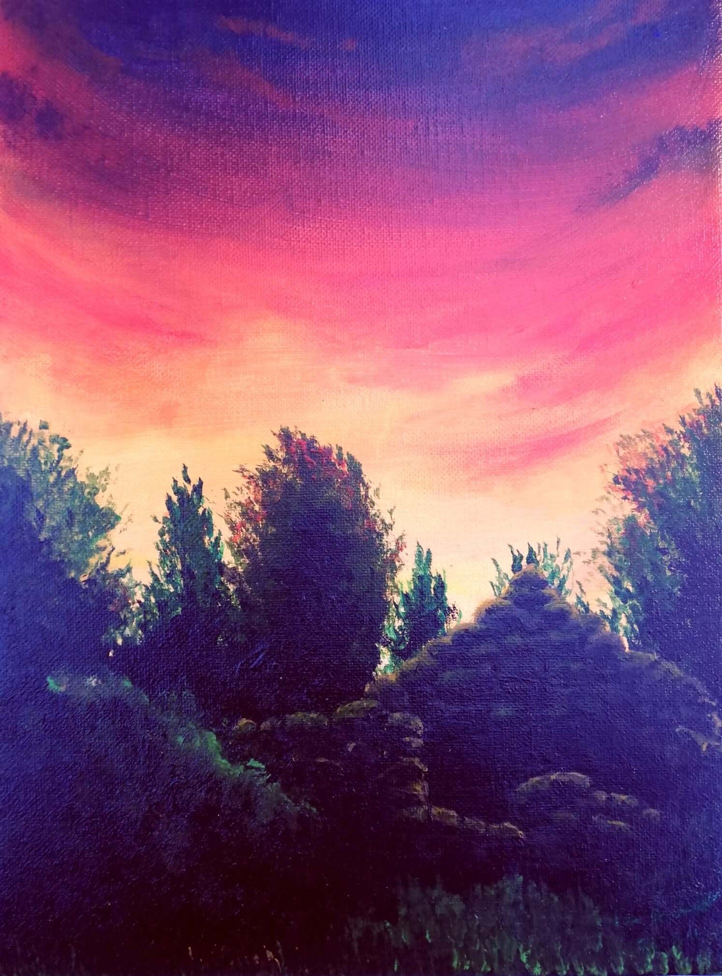 Abandoned. ©Ian Garrett 2024. Acrylic on Canvas 9"x 12" inches.