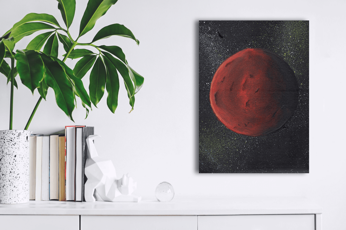 Mars. ©Ian Garrett 2023. Acrylic on Canvas 9 x 12 inches.