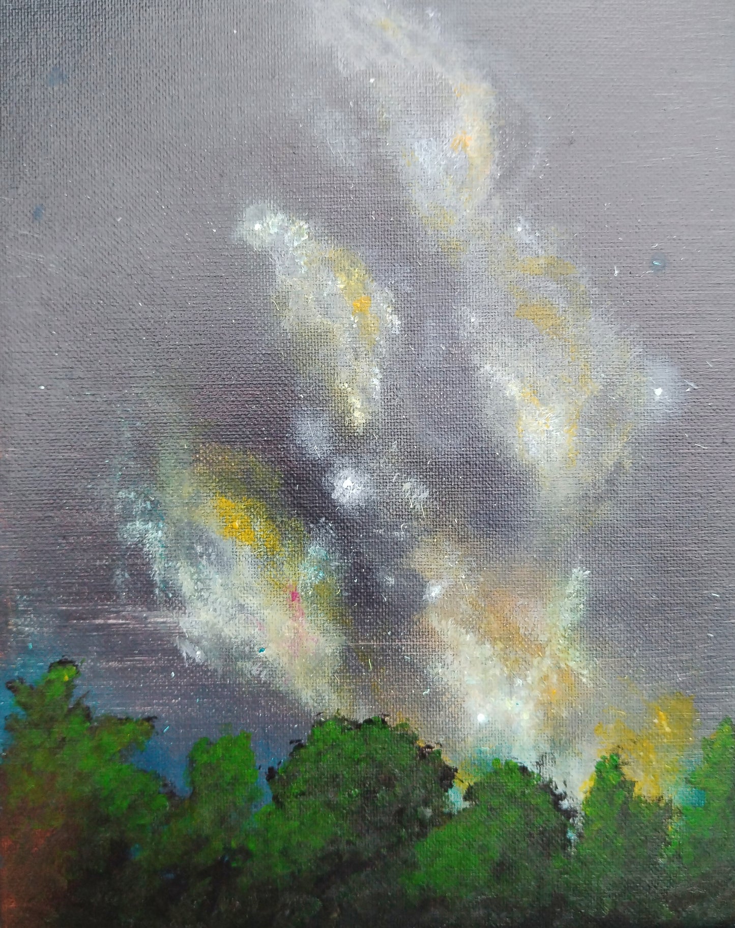Milkyway. ©Ian Garrett 2025. Acrylic on Canvas 10 x 8 inches.