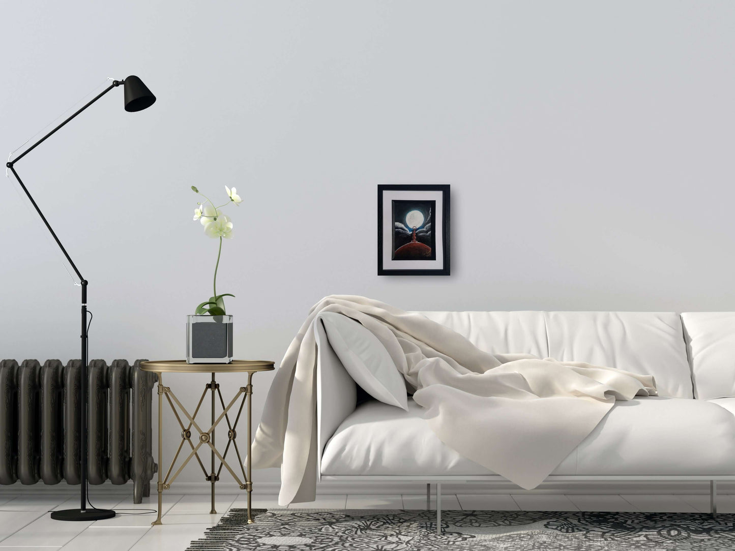 Full Moon over The Dome of the Rock, ©Ian Garrett 2019. Acrylic on Canvas 7 x 5 inches.