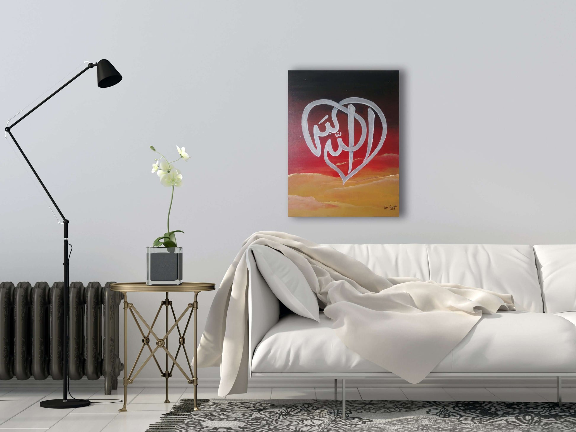 Heart of the Believer, ©Ian Garrett 2018. Acrylic on Canvas 20 x 16 inches.
