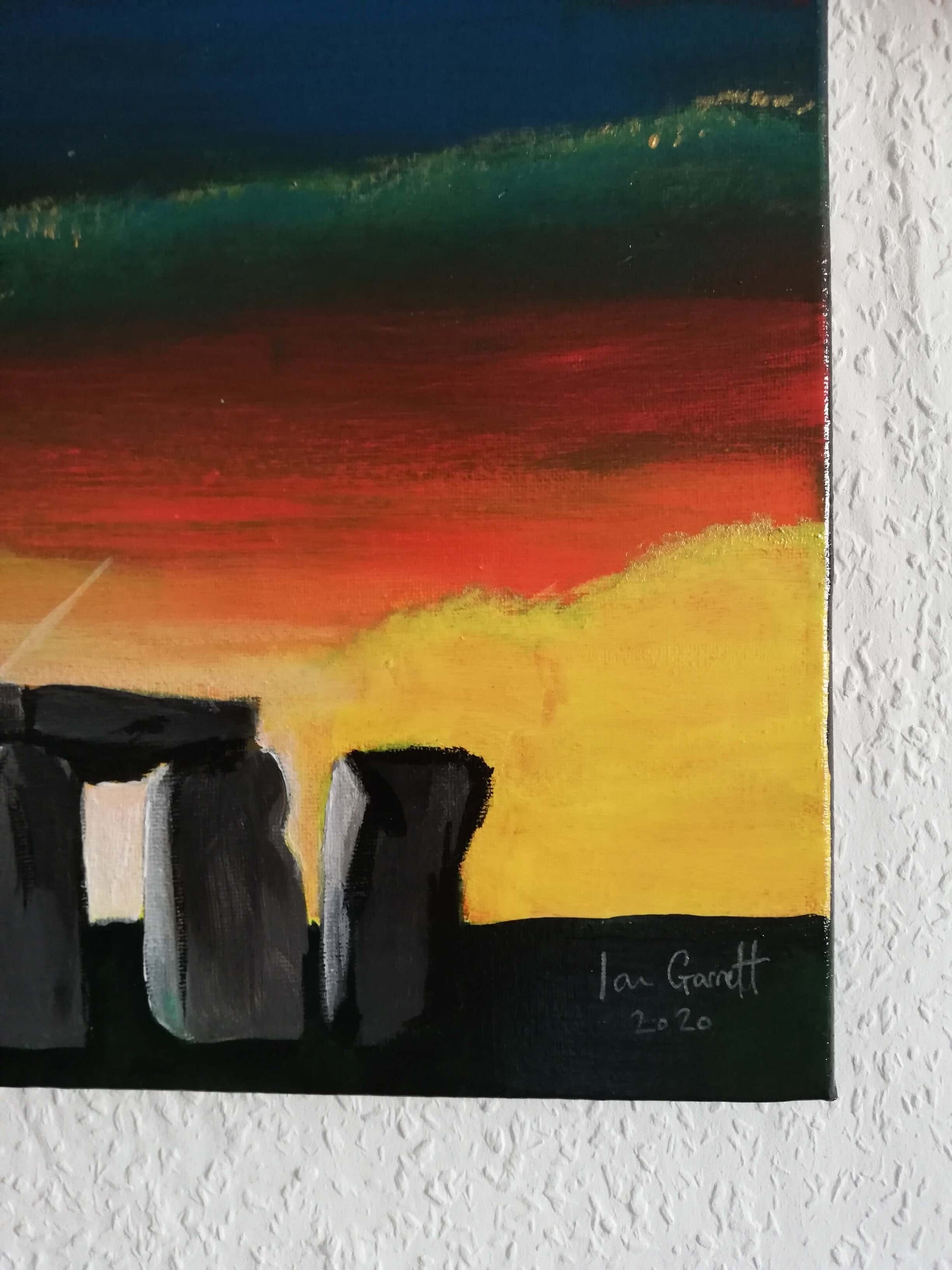 Stonehenge, ©Ian Garrett 2020. Acrylic on Canvas 20 x 16 inches.