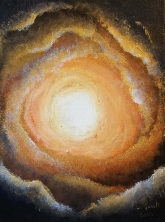 Ascension. ©Ian Garrett 2021. 9 x 12 Acrylic on Canvas.