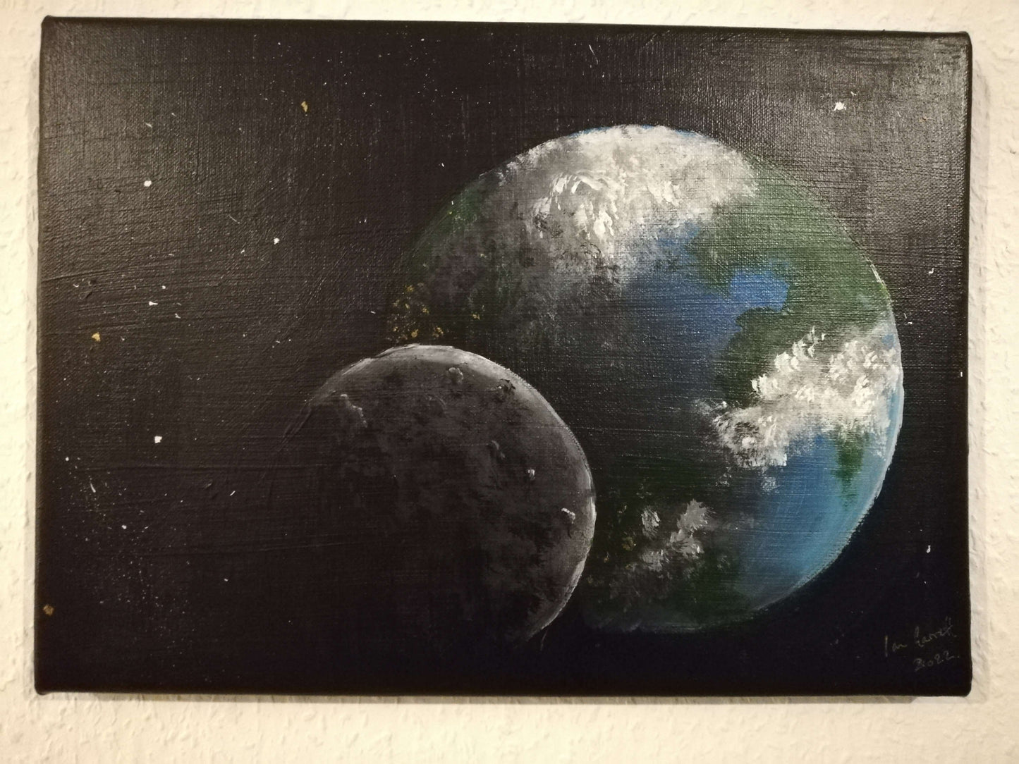 Companions, ©Ian Garrett 2022. Acrylic on Canvas 10 x 14 inches.