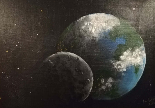 Companions, ©Ian Garrett 2022. Acrylic on Canvas 10 x 14 inches.