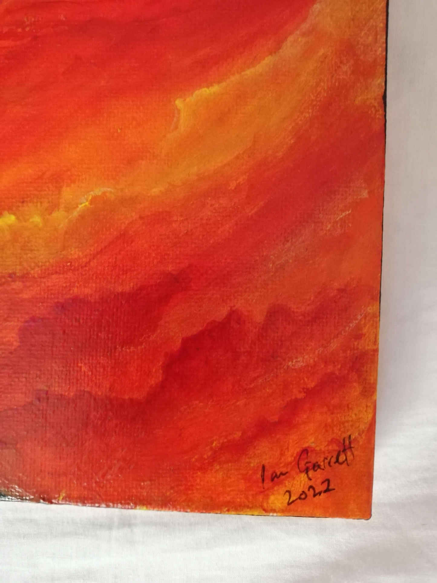 The Eye of Jupiter. ©Ian Garrett 2022. 10 x 8 Acrylic on Canvas.