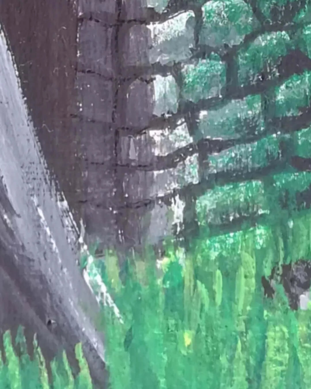 Ruined ©Ian Garrett 2022. Acrylic on Canvas 9"x 12" inches.