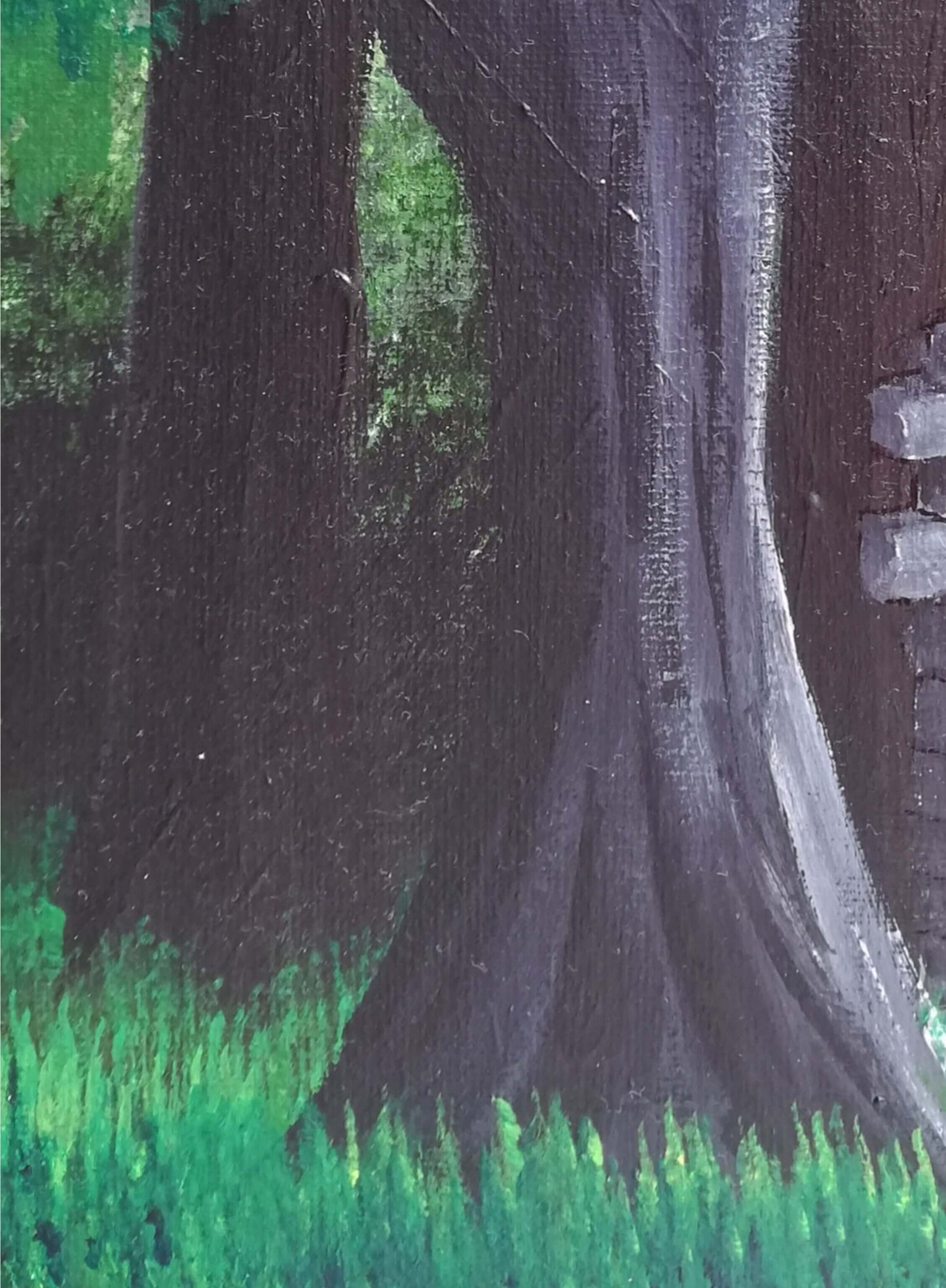 Ruined ©Ian Garrett 2022. Acrylic on Canvas 9"x 12" inches.