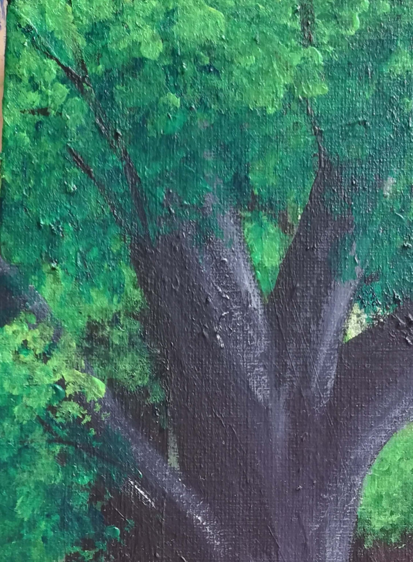 Ruined ©Ian Garrett 2022. Acrylic on Canvas 9"x 12" inches.