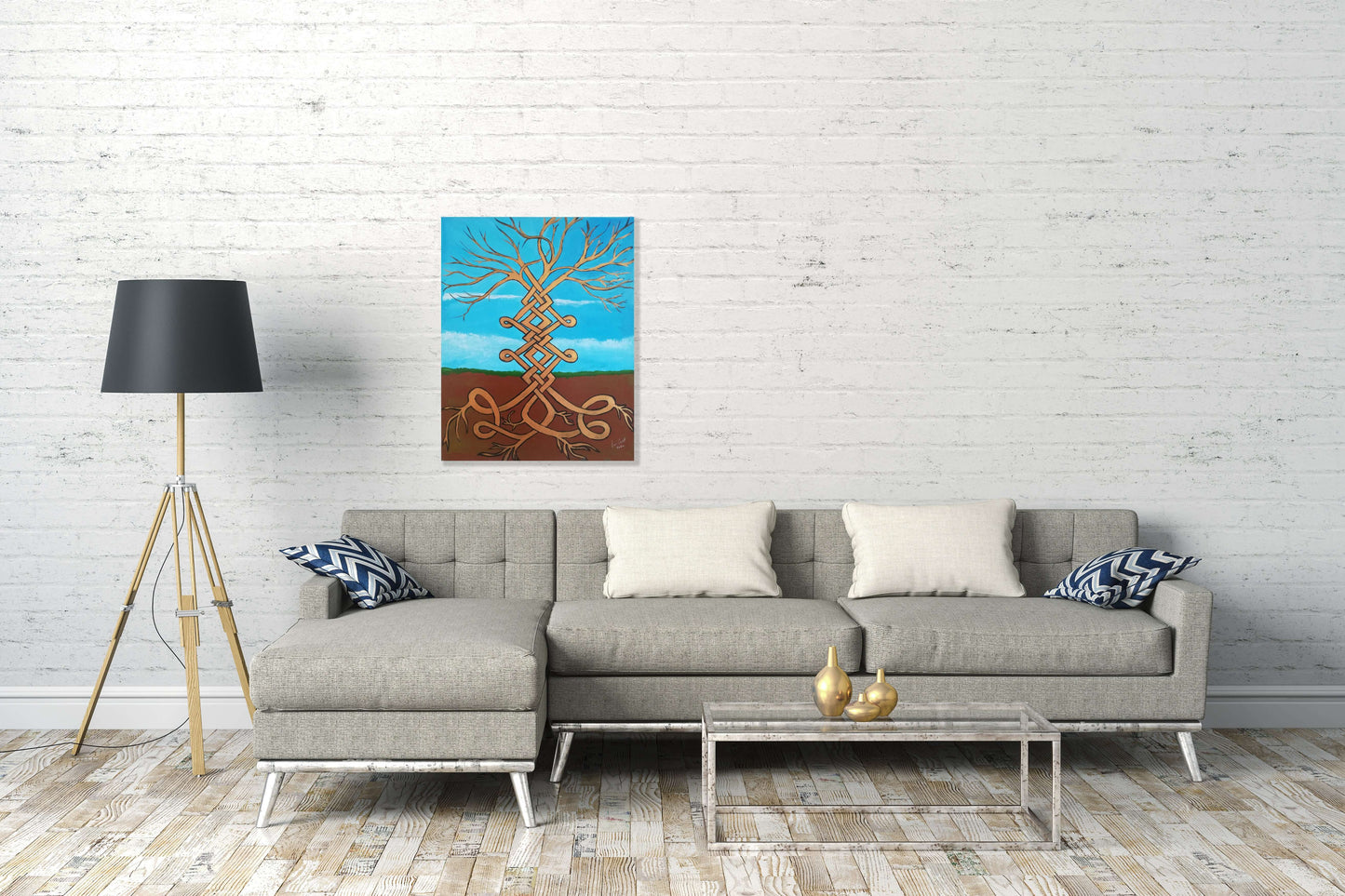 Twist and turns in the Tree of Life, ©Ian Garrett 2020. Acrylic on Canvas 20 x 16 inches.