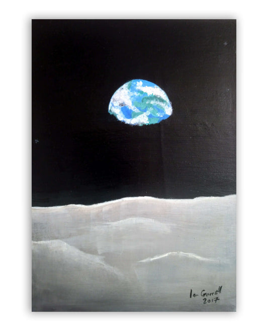 Ian Garrett Designs physical Earth Rise 2017 (14” X 10” Acrylic on Canvas)