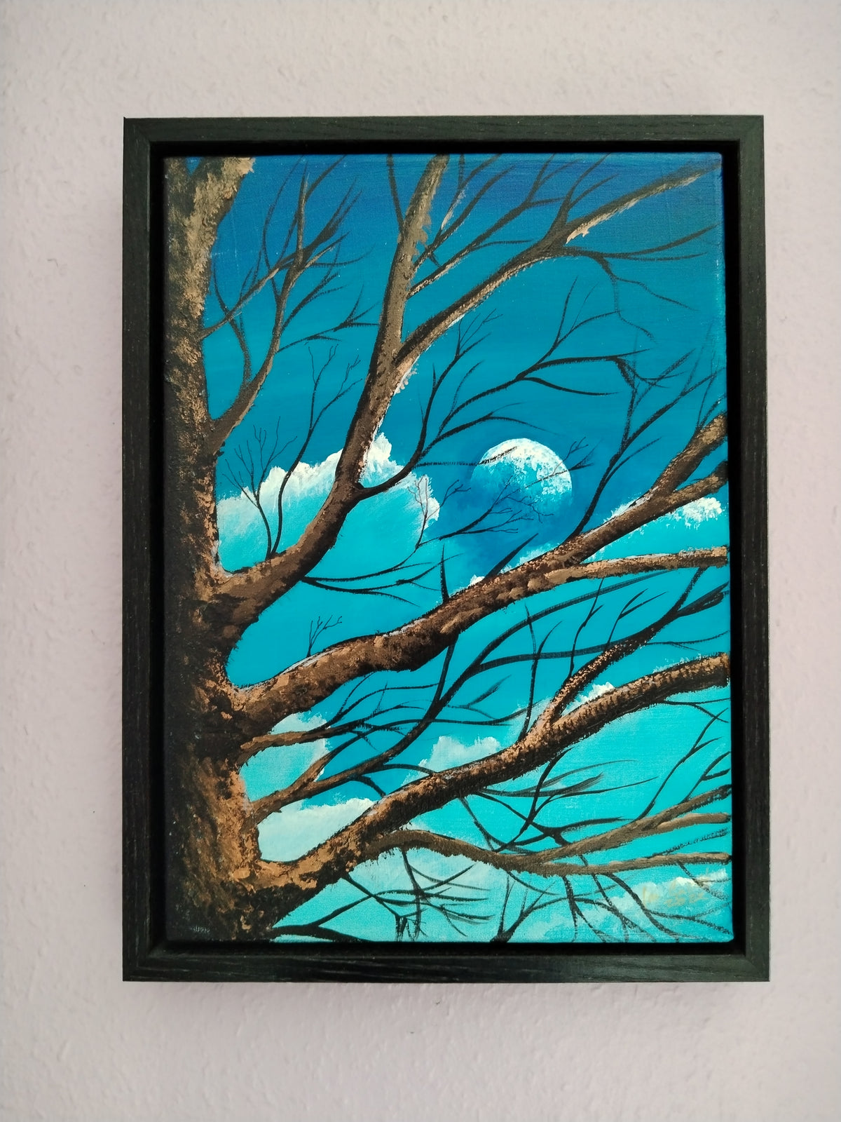 Daylight Moon - Original Painting by Ian Garrett (Framed).