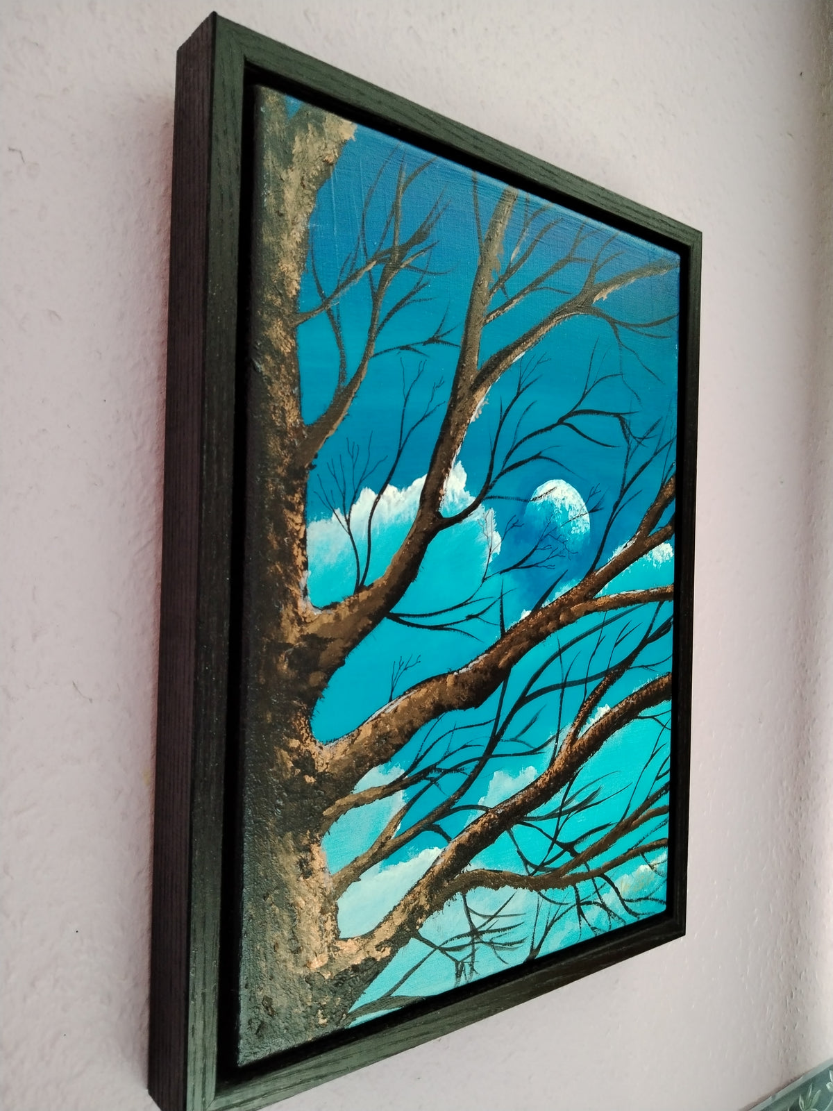 Daylight Moon - Original Painting by Ian Garrett (Framed).