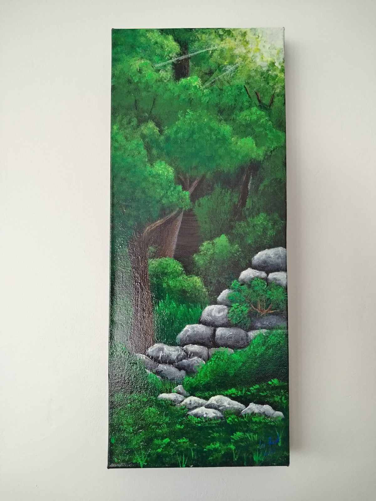 Forest - Original Painting by Ian Garrett - 20x8 Ready to Hang