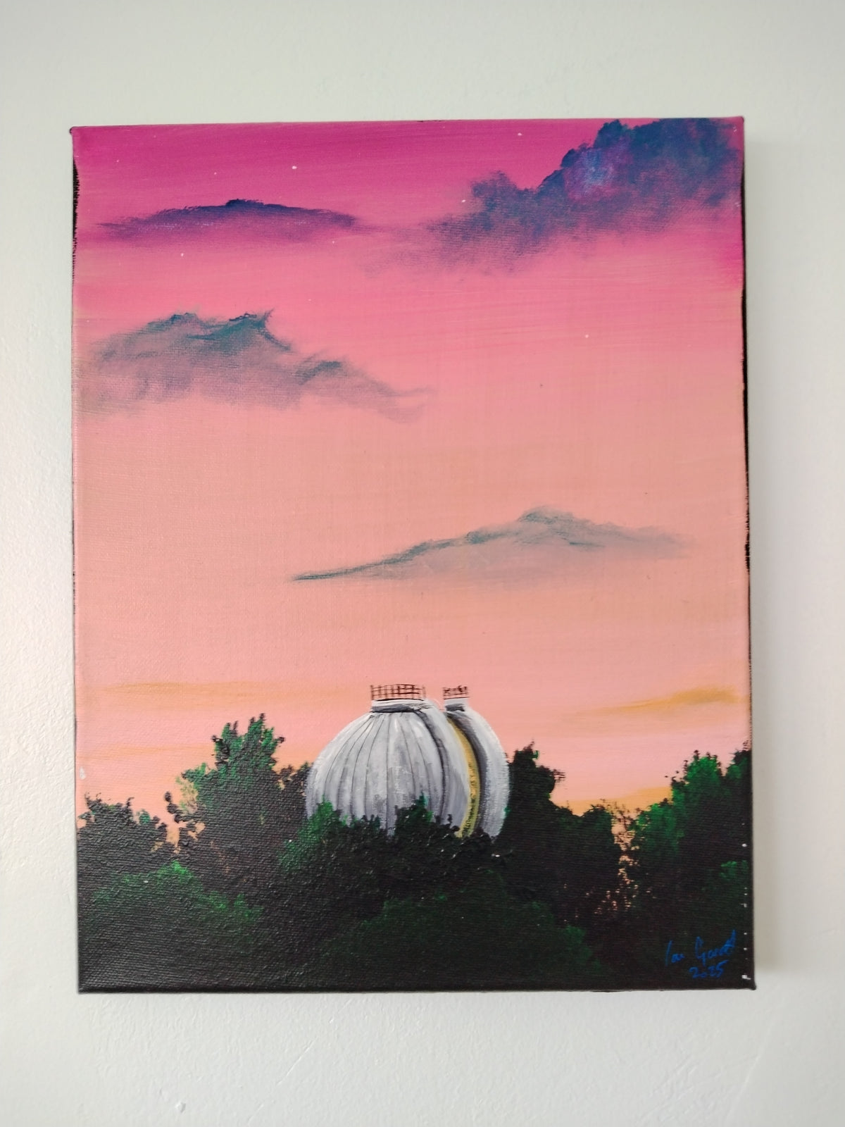 Sunrise Painting over Greenwich - Original Painting by Ian Garrett