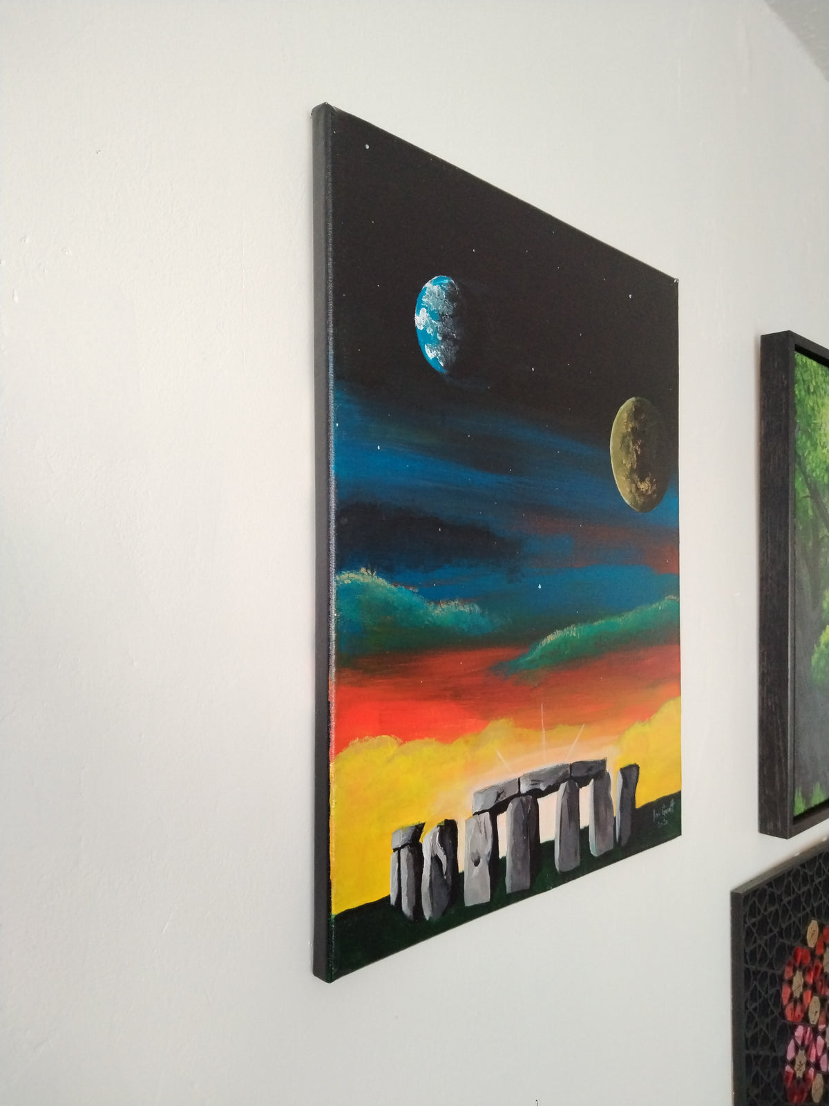 Stonehenge and the Heavenly Dance - Original Painting by Ian Garrett