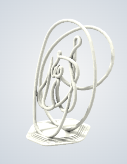 3D printed Allah calligraphy sculpture showcasing intricate design and modern artistry.