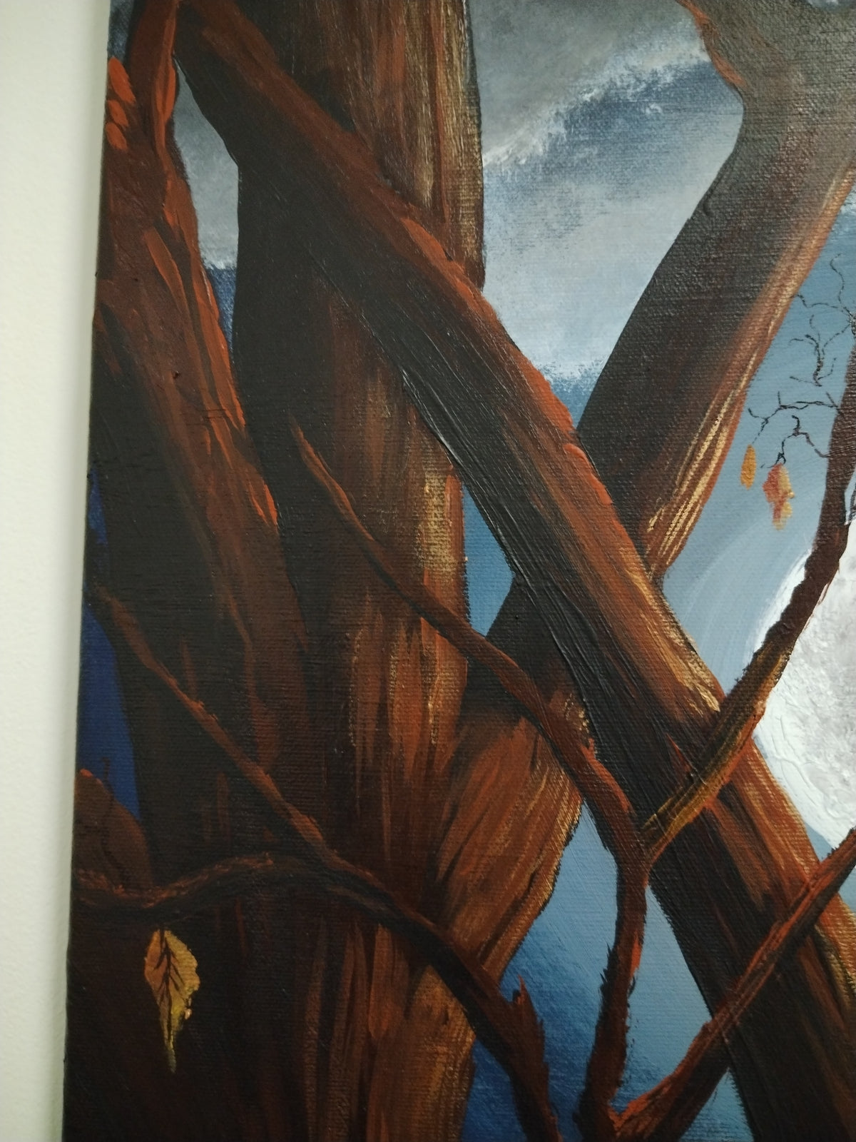 Fall Moon: 22x18 Acrylic Painting by Ian Garrett