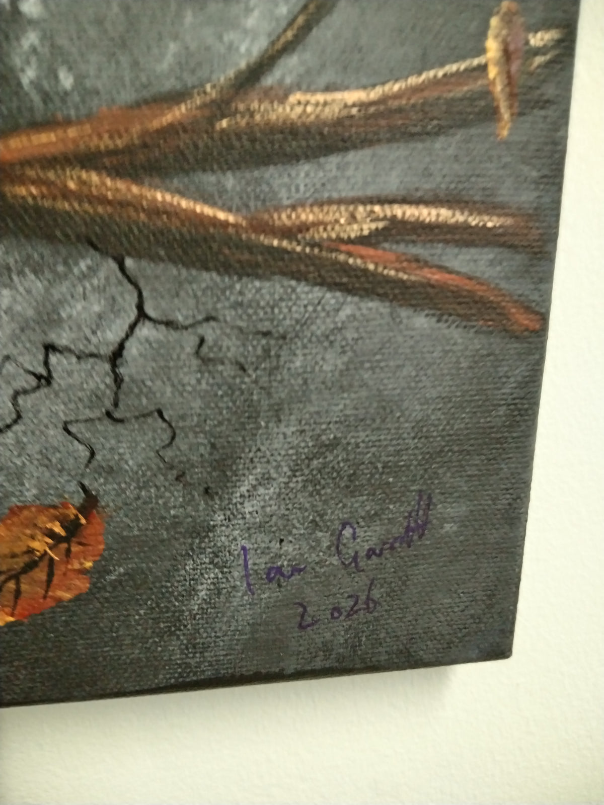 Fall Moon: 22x18 Acrylic Painting by Ian Garrett