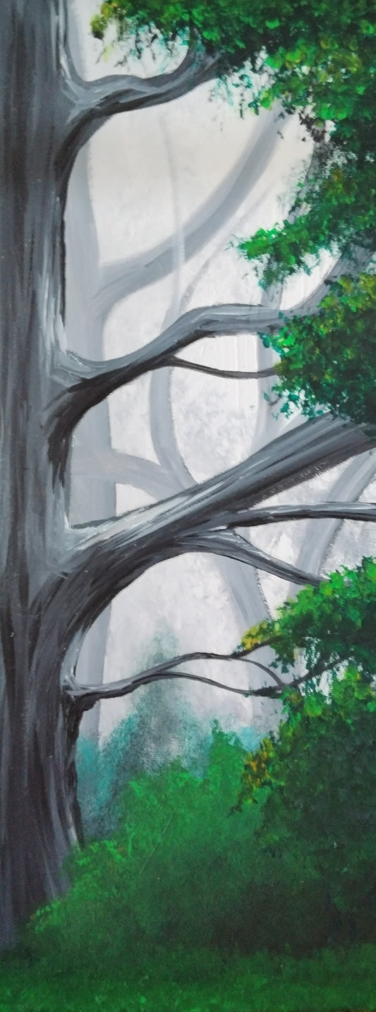 Call of the Wild 2. ©Ian Garrett 2025. Acrylic on Canvas 20 x 8 inches.