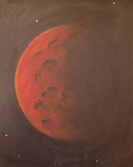 Mars (The Red Planet). 2022. 10x8 - Acrylic on Canvas.