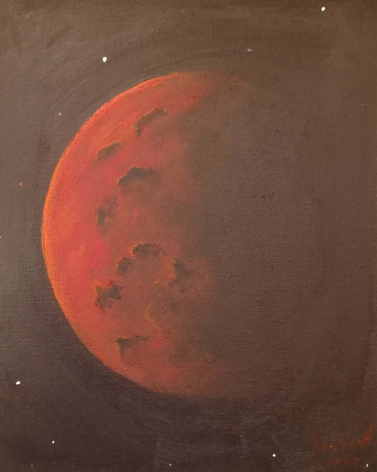 Mars (The Red Planet). 2022. 10x8 - Acrylic on Canvas.