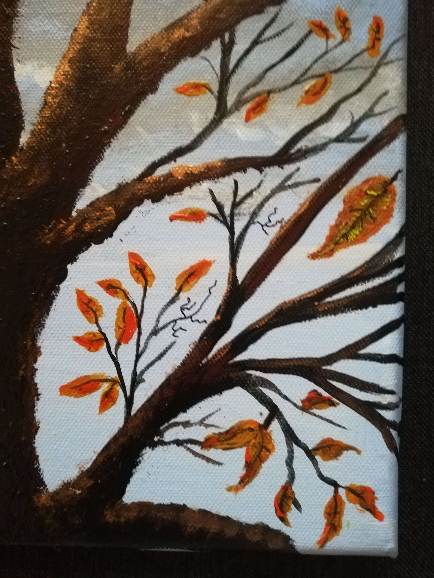 Fall, ©Ian Garrett 2022. Acrylic on Canvas 16 x 12 inches.