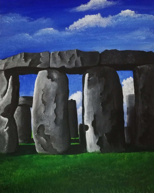 Stonehenge, ©Ian Garrett 2023. Acrylic on Canvas 20 x 16 inches.