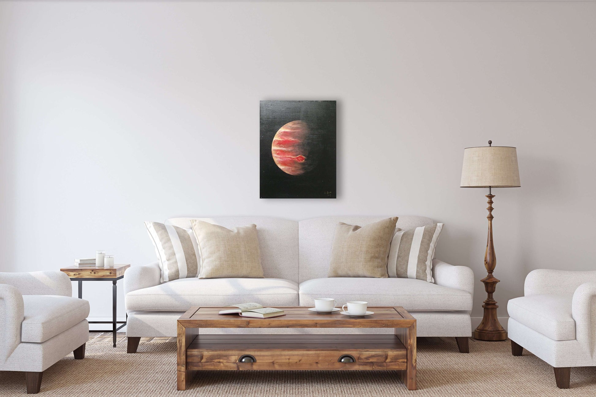 Jupiter, ©Ian Garrett 2019. Acrylic on Canvas 20 x 16 inches.